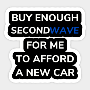 Secondwave Black 6 Sticker